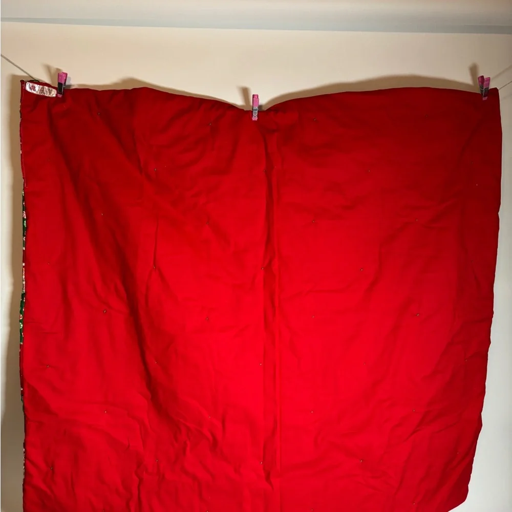 Festive Red and Green Holiday Lap Blanket 30